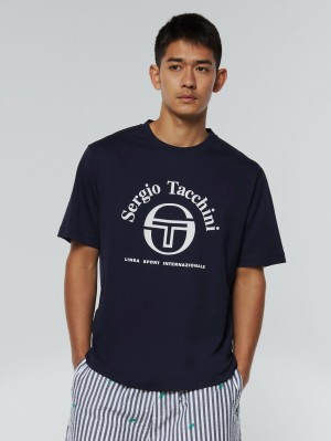 Sergio Tacchini Archype T-shirts Herren Blau | CROL34170
