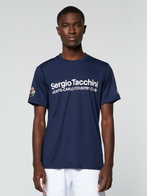 Sergio Tacchini Bimane Mch T-shirts Herren Navy | WHPD59831