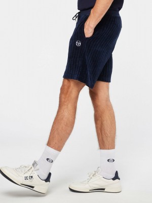Sergio Tacchini Chenille Kurze Hose Herren Blau | UYKR13860