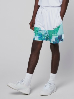 Sergio Tacchini Corsico Kurze Hose Herren Weiß Tiefesmintfarben | KBDX92756