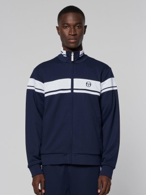 Sergio Tacchini Damarindo Trainingsjacke Jacke Herren Blau Weiß | VQTI03654