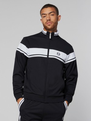 Sergio Tacchini Damarindo Trainingsjacke Trainingsanzug Herren Schwarz Weiß | KMXB46298