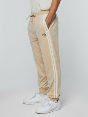 Sergio Tacchini Damarindo Velour Jogginghose Velour Trainingsanzug Herren Schwarz | MDUB53281