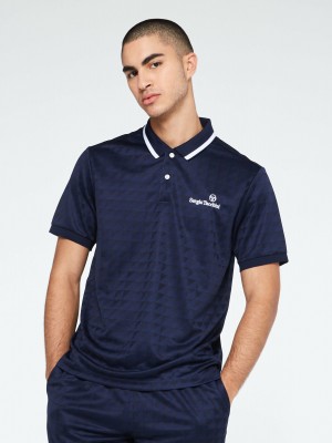 Sergio Tacchini Geo Polo Herren Blau | AMJZ75264
