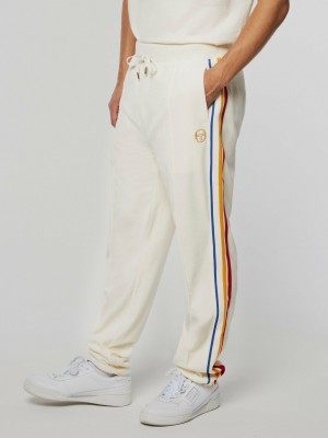 Sergio Tacchini Goran Velour Jogginghose Archivio Velour Trainingsanzug Herren Schwarz | DWQK79503