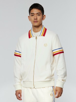 Sergio Tacchini Goran Velour Trainingsjacke Archivio Velour Trainingsanzug Herren Schwarz | ORFI26987