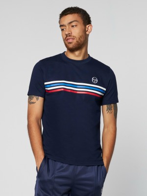 Sergio Tacchini New Melfi Kurzes Sleeve T-shirts Herren Blau | SDCB47205
