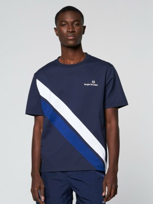 Sergio Tacchini Orticaennis T-shirts Herren Blau | BZGW05817