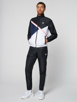 Sergio Tacchini Scaleno Trainingsanzug Herren Schwarz Navy | HAQF12974