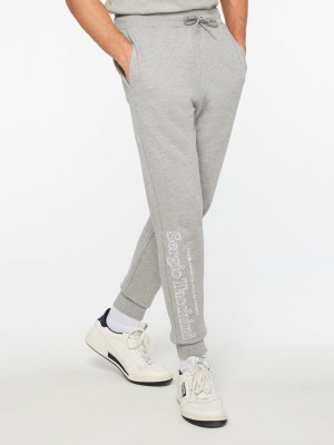 Sergio Tacchini Serif Logo Jogginghose Herren Grau | NWVB01387