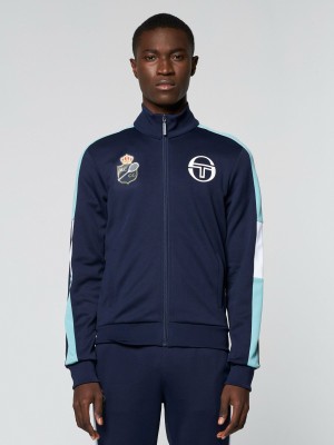 Sergio Tacchini Slam Staff Trainingsjacke Jacke Herren Navy | IZKG41360