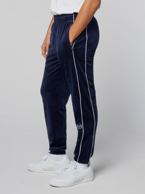 Sergio Tacchini Sovana Velour Jogginghose Velour Trainingsanzug Herren Blau | WCHF50823