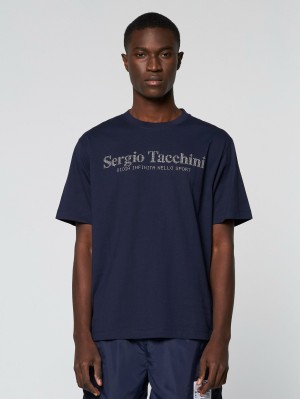 Sergio Tacchini Tabellone T-shirts Herren Blau | BOAE12974