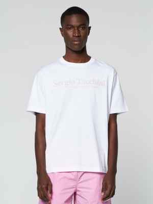 Sergio Tacchini Tabellone T-shirts Herren Weiß | VMNI31270