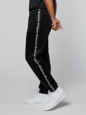 Sergio Tacchini Tipo Velour Jogginghose Trainingsanzug Herren Schwarz | QEGX97385