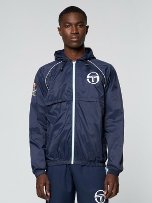 Sergio Tacchini Topspin Staff Jacket Jacke Herren Navy Weiß | CPSX26718