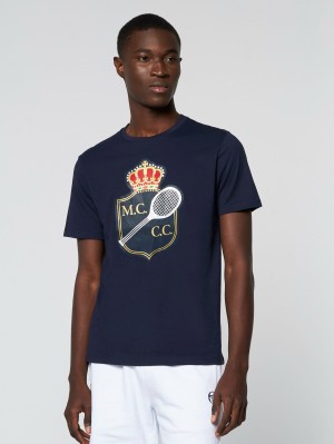 Sergio Tacchini Underspin Mch T-shirts Herren Navy | WIMU08126