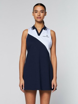 Sergio Tacchini Vigentino Kleider Damen Blau | YGSQ39270