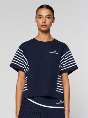 Sergio Tacchini Vigentino Top T-shirts Damen Blau | NVWO16049